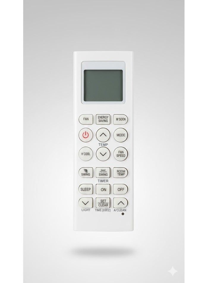 LG Air Conditioner Replacement Remote Control with LCD Display, Energy Saving & Swing Functions